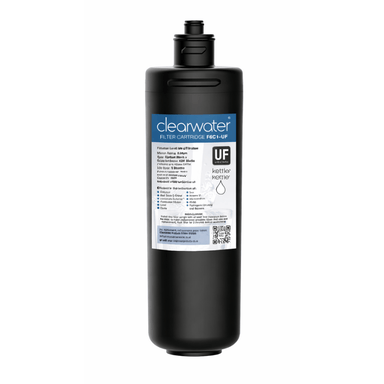 Clearwater filter cartridge in black on a white background