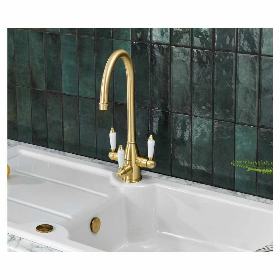 Clearwater Krypton Kitchen Filter Tap Brushed Brass