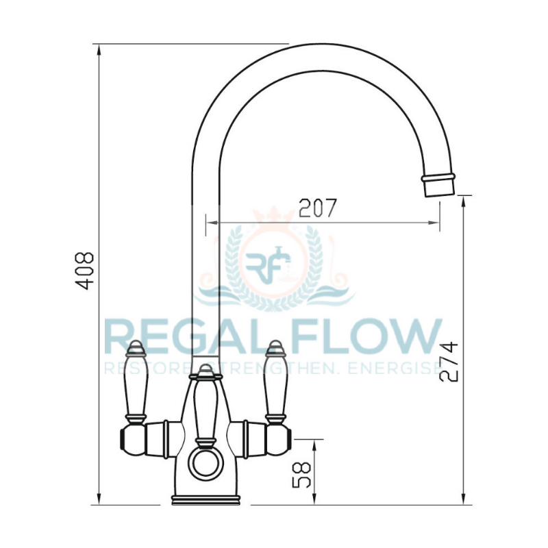 Clearwater Krypton Kitchen Filter Tap Chrome