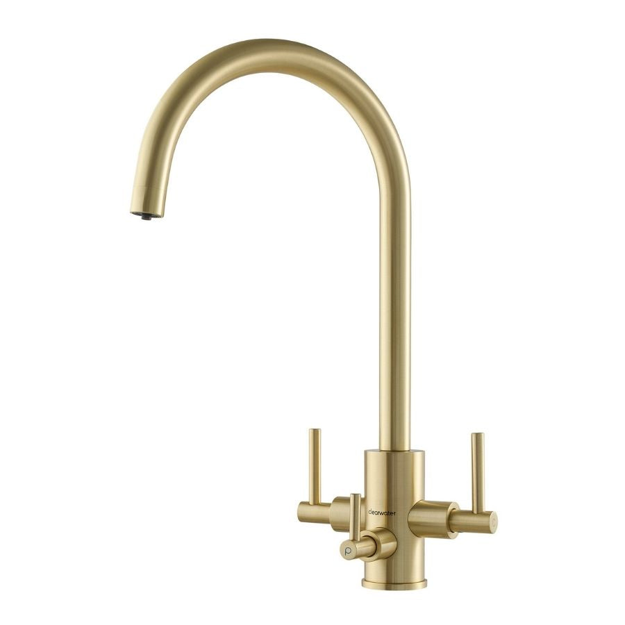 Clearwater Stella ST2BB Brushed Brass three-way kitchen filter tap
