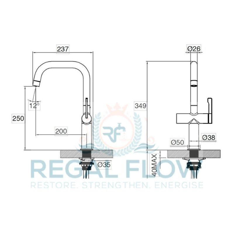 Clearwater Mariner Kitchen Filter Tap Brushed Nickel