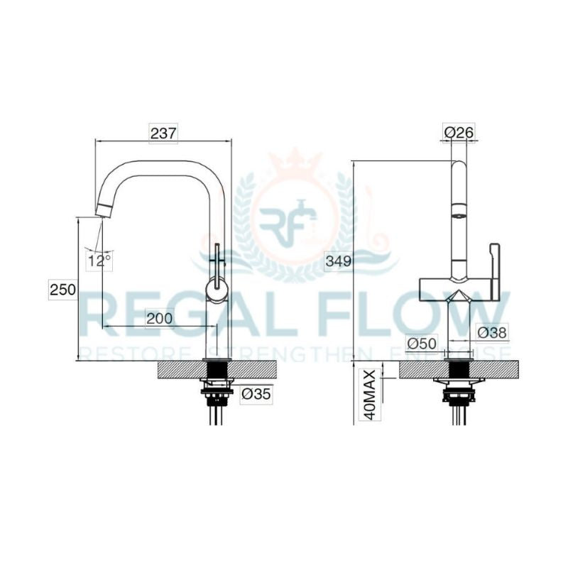 Clearwater Mariner Kitchen Filter Tap Chrome