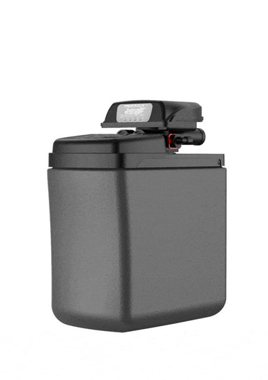 A black water softener front view