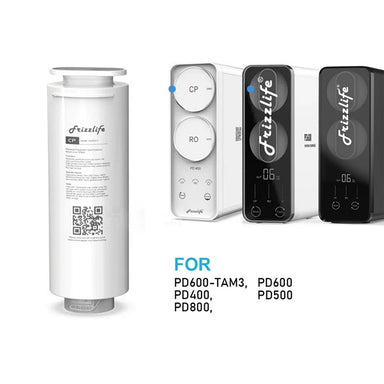 Replacement cartridge for an under sink reverse osmosis system front view