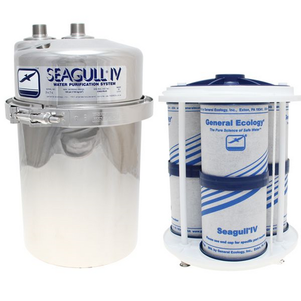 A Water Purification System cartridge and Stainless Steel holder