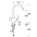 Guglielmi tap technical drawing showing 345 mm height and 400 mm hose