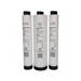 Three white Hommix cylindrical water filter cartridges labeled PCB, RO, and CB with black caps and black bases, shown on a plain white background.