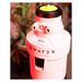 IX WATER Vend water filtration device with red and white design, blurred background