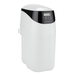 White and black nuwave water softener with a digital screen on a white background