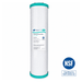 Whole house filter cartridge with NSF certification logo on a white background