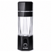 A black hydrogen water bottle with a clear jar and osmio brand logo on a white background