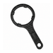 A black plastic circular spanner tool with a textured handle, shown on a plain white background.