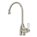 Perrin and Rowe Nickel hot watet tap on a white background