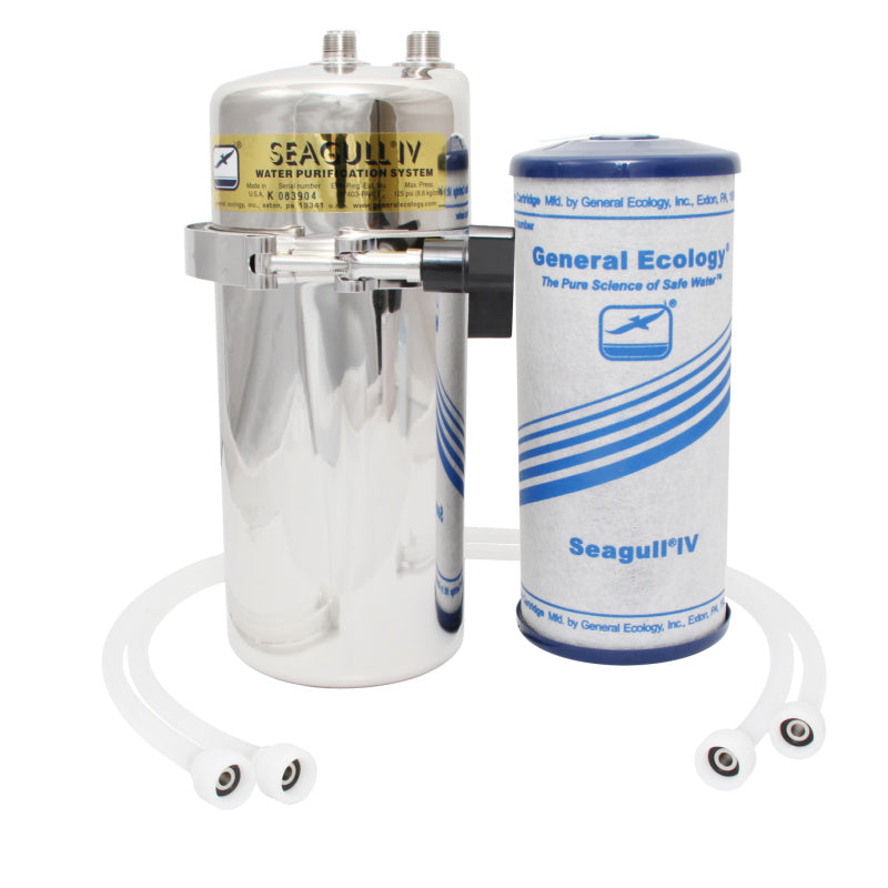 A General Ecology Water Purifier cartridge and stainless stell container