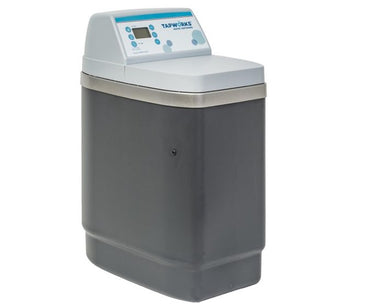 front side view of a water softener