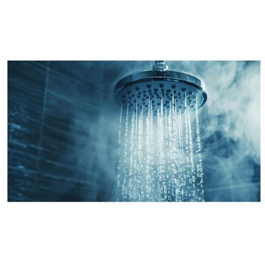 A Hot shower with no limescale or hard water