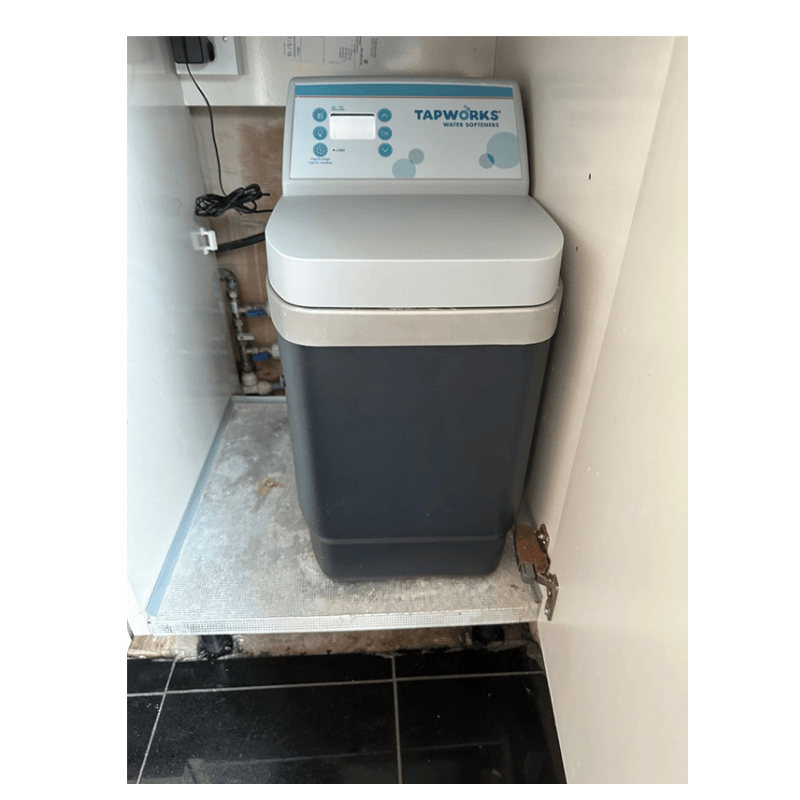 Tapworks water softener installed in a kitchen