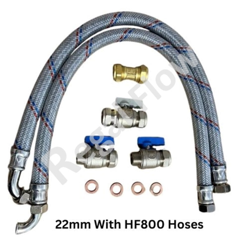 Water Softener Installation Kit 22mm Braided Hose