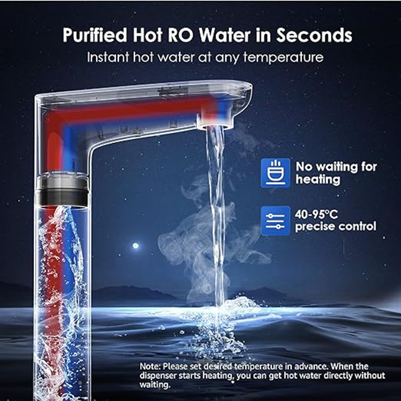 Instant hot water tape dispensing water
