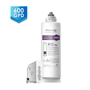 Waterdrop RO filter with 600 GPD label on a white background