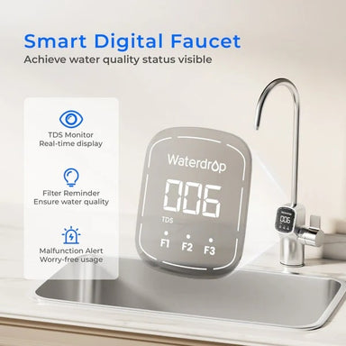 A waterdrop filter smart tap and display