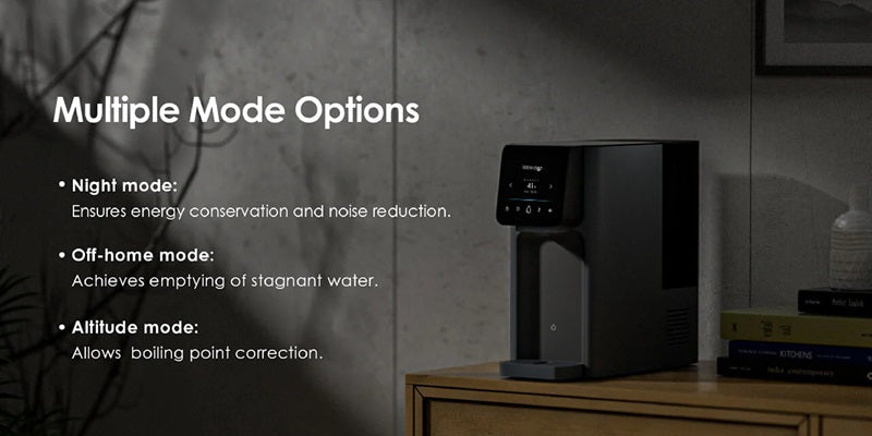 Waterdrop Filter System on a cabinet with different mode options