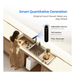 Smart touch faucet with TDS monitor and filter life reminder in a kitchen setting with text highlighting features.